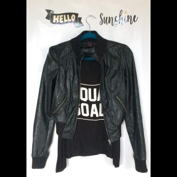 Material Girl Jackets & Blazers - Faux Leather Moto Jacket